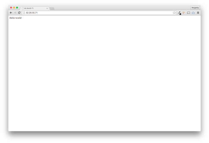 Testing the EC2 Instance from the browser