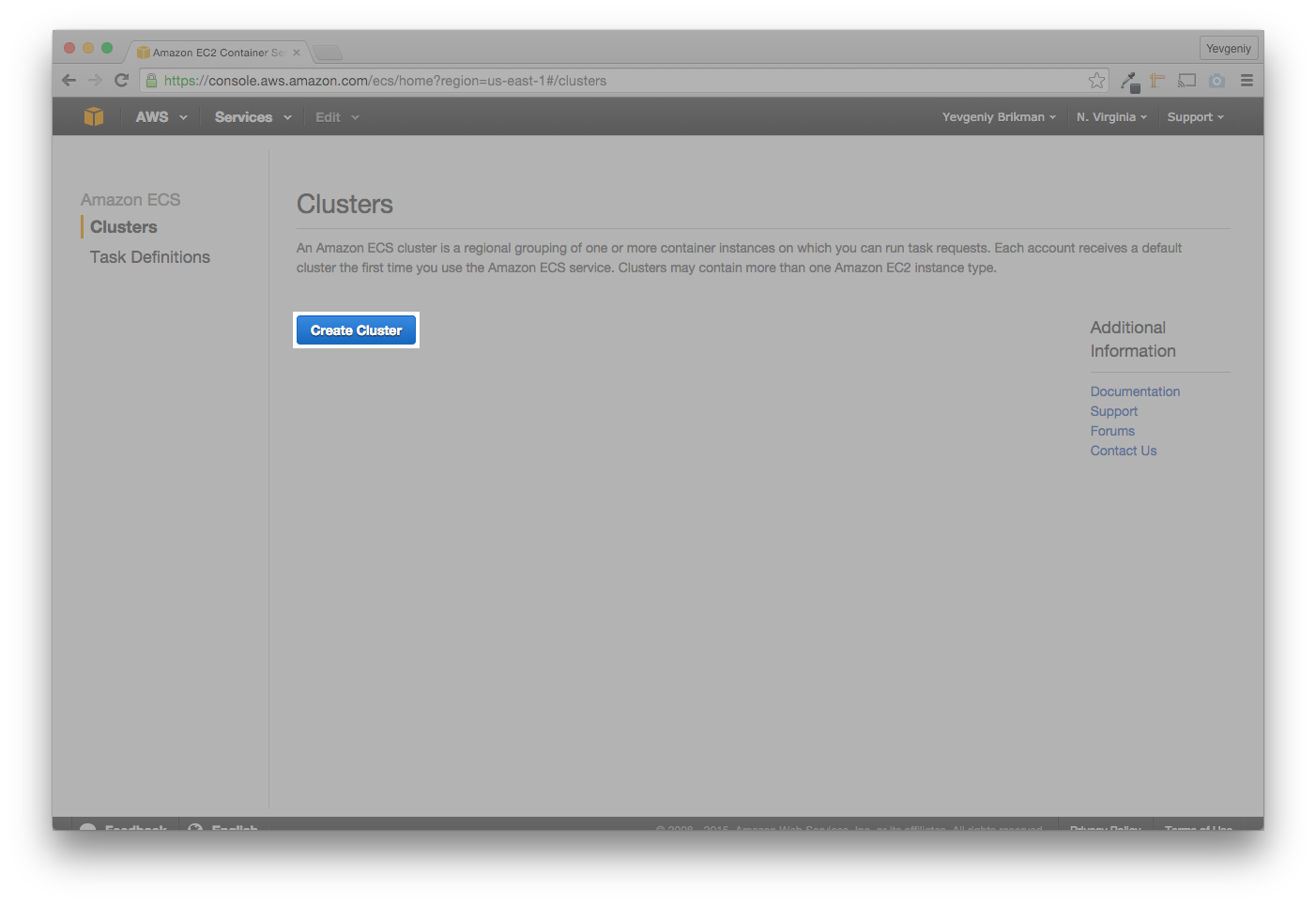 Create ECS Cluster