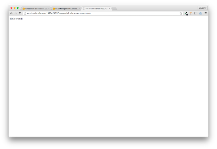 Accessing the app via the ELB