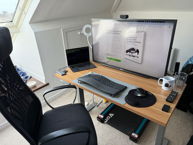 My desk when I'm sitting