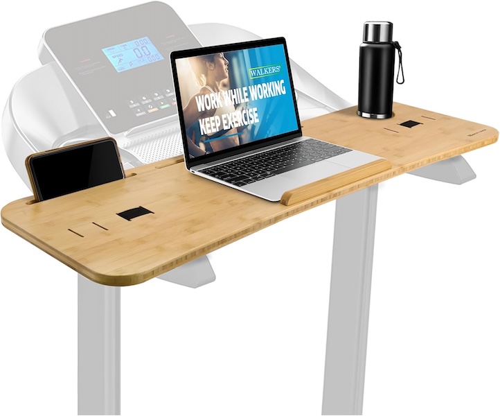 A treadmill with a desk attachment. Image source: Nnewvante Treadmill Desk.