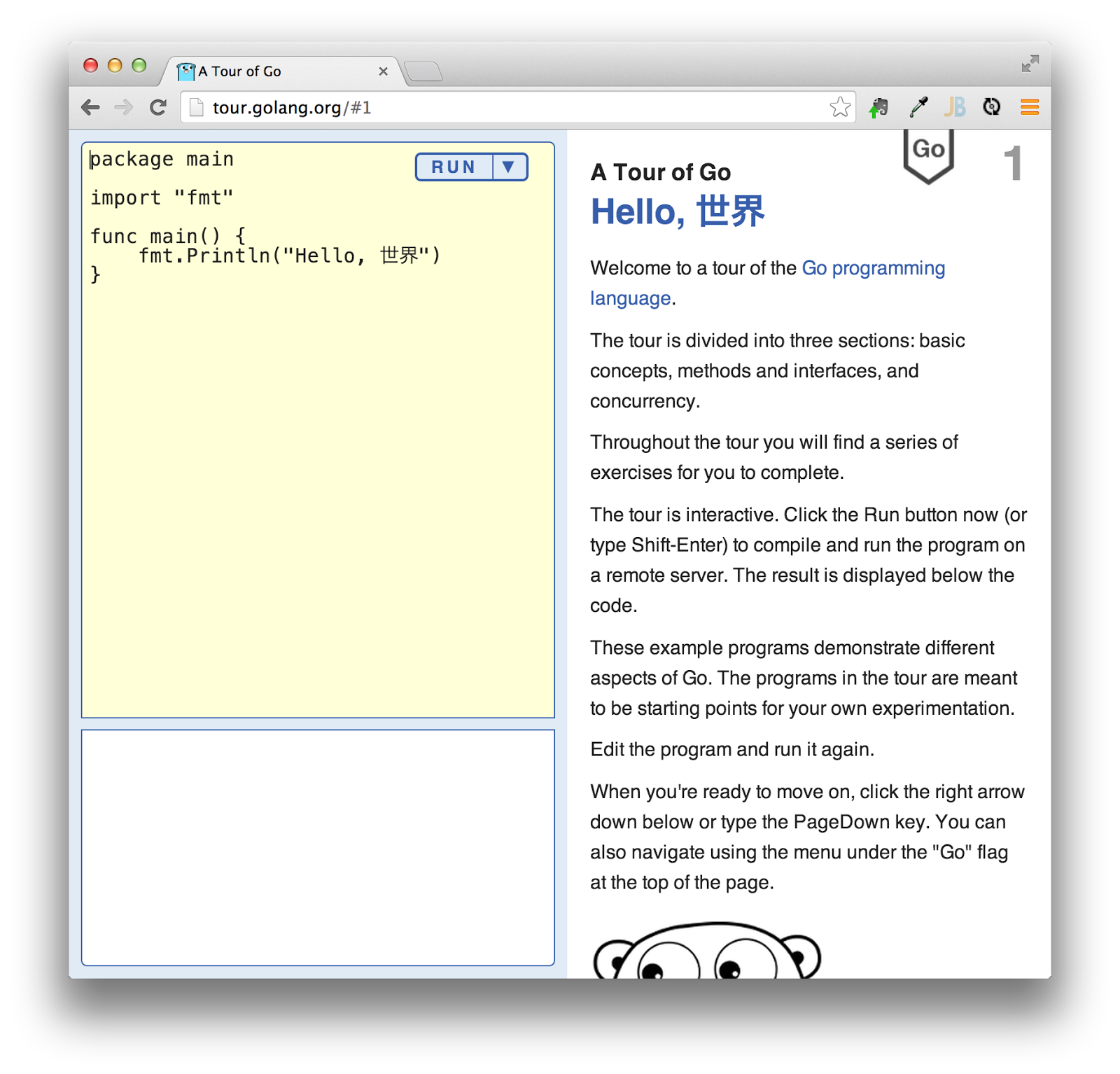 A Tour of Go