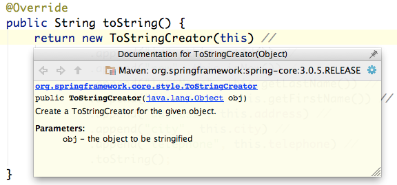 JavaDoc in an IDE