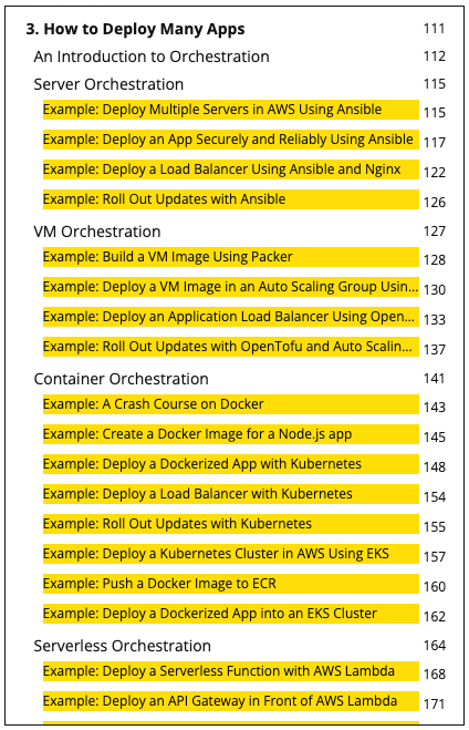 A snippet of just a handful of the dozens of hands-on examples in the book