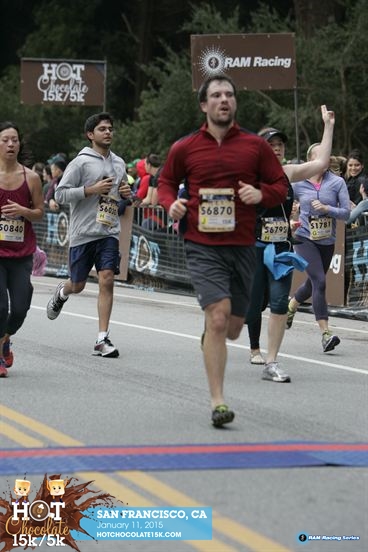 Ran the Hot Chocolate 15k in Golden Gate Park in 1:22:13